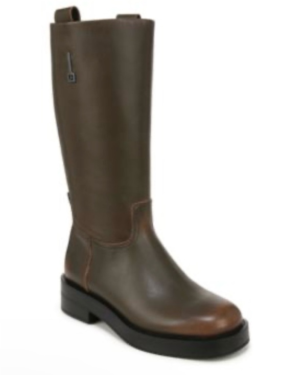 Franco Sarto Shoes - Franco Sarto distressed Olive Brown Tall Leather Riding Boots Sz 8.5 NWT